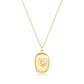 Isabella rechthoekige medaillon ketting