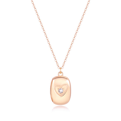 Isabella rechthoekige medaillon ketting