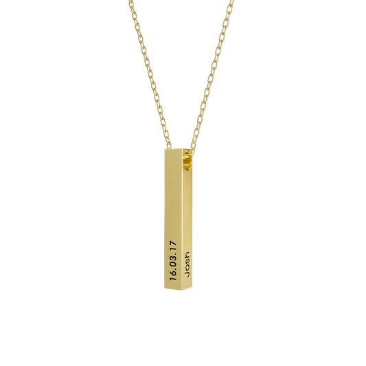 Collar Barra 3D Grabado - Elegancia personalizada
