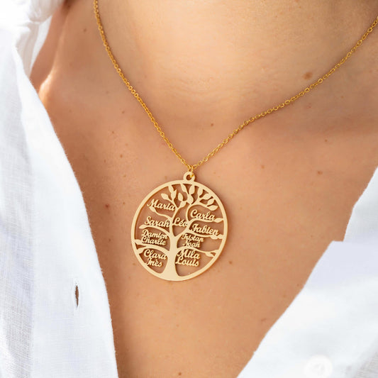 COLLAR ÁRBOL DE LA VIDA HASTA 13 NOMBRES