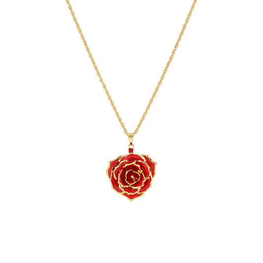 Collar con colgante real Rosa